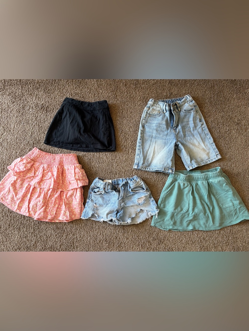Zara Black Skort and Pastel Mix Kids Bottoms